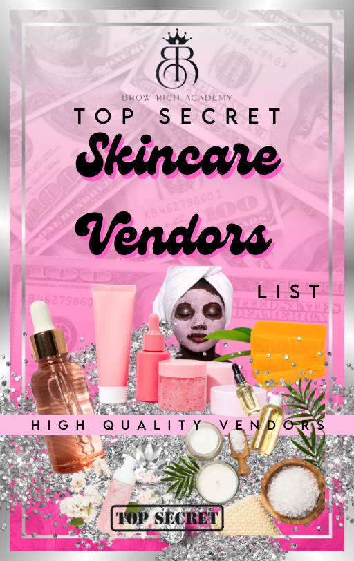 Top Secret Skincare Vendors List